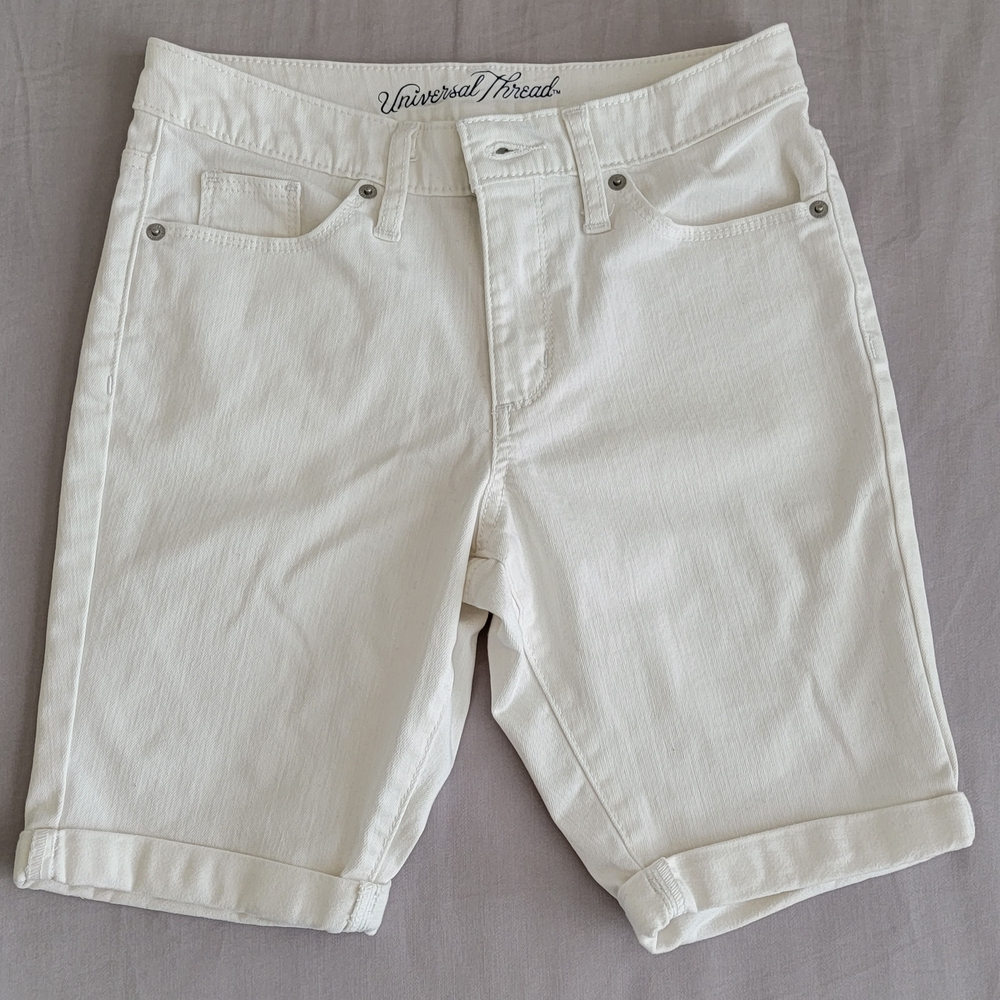 Universal Thread White Denim Bermuda Shorts